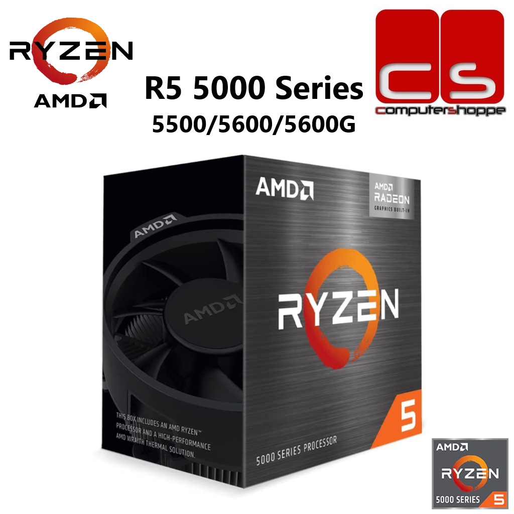 AMD Ryzen 5 5000 Series 6 Core 12 Threads Desktop Processors - 5500 ...