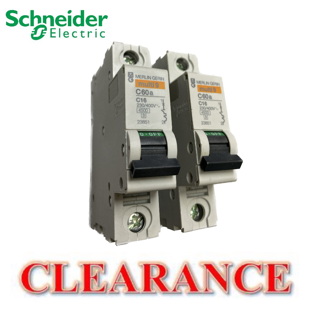 MERLIN GERIN C60A C16 (23851) / C25 (23853) CIRCUIT BREAKER MULTI9 C60a ...