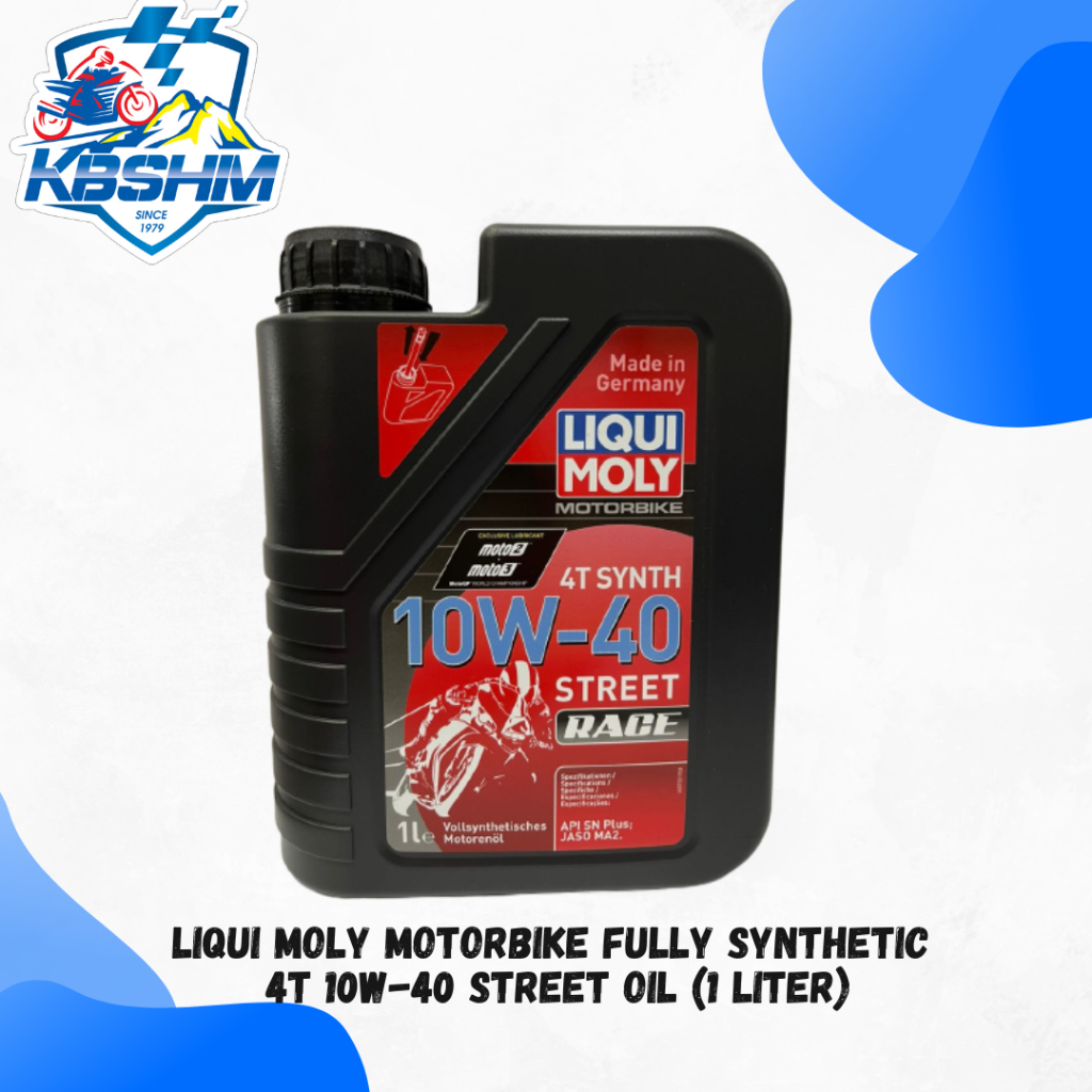 LIQUI MOLY MOTORBIKE 4T 10W40 FULLY SYNTHETIC STREET RACE ENGINE OIL 1L ...