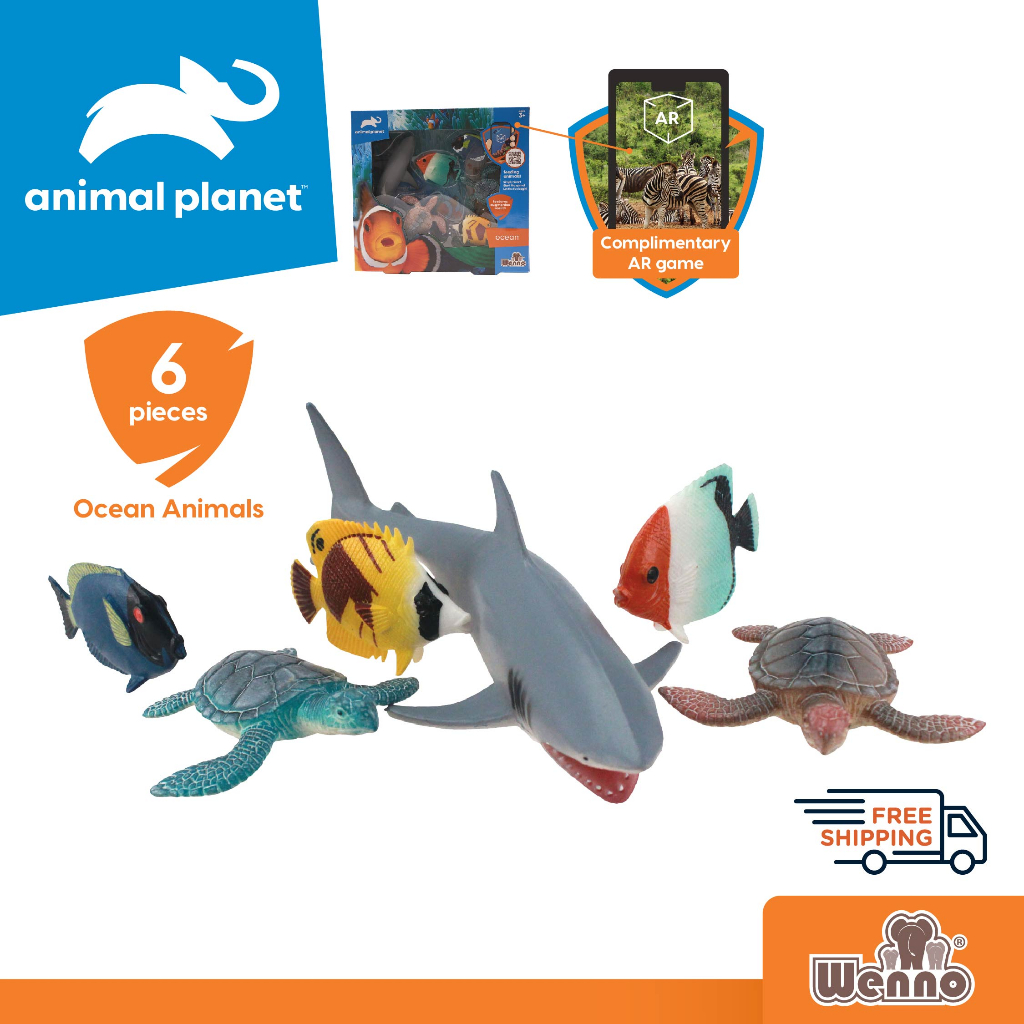 Wenno x Animal Planet 6pcs Ocean Animals in window box Educational  Realistic Plastic Animal Toy Playset with AR Game | Shopee Malaysia