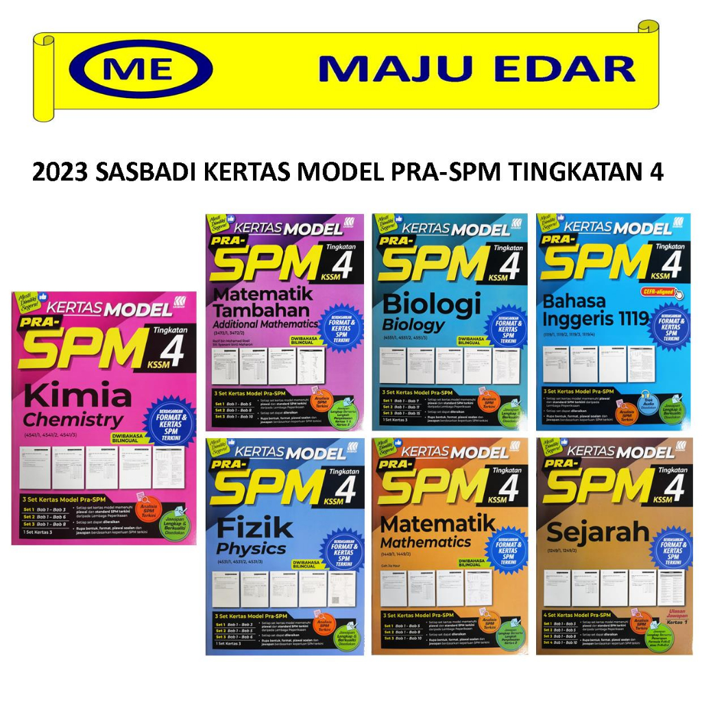 2023 Sasbadi Kertas Model Pra Spm Tingkatan 4 Kssm Form 4 Shopee Malaysia 