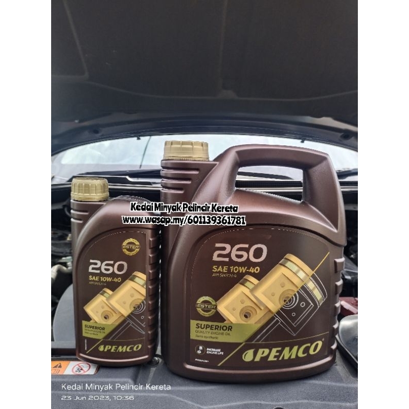 PEMCO 260 Semi Synthetic + ESTER 10w40 (5L) | Shopee Malaysia
