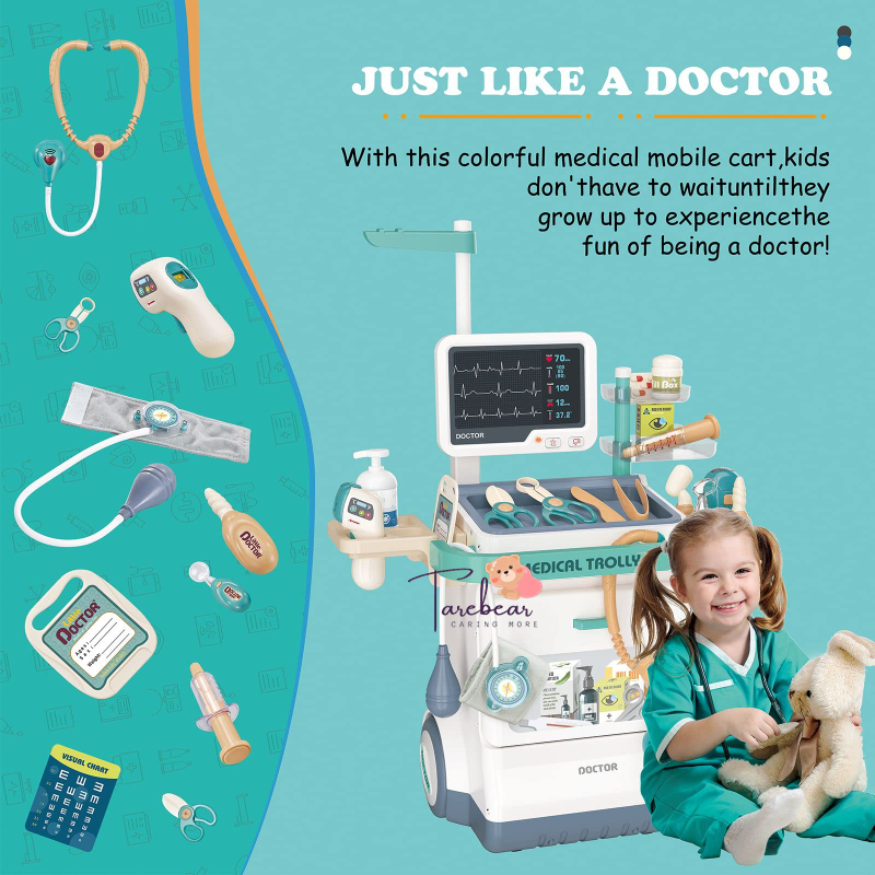 Pretend Play Kids Doctor Playset Educational Vet/Dentist Play Set for Girls Doctor Kit for