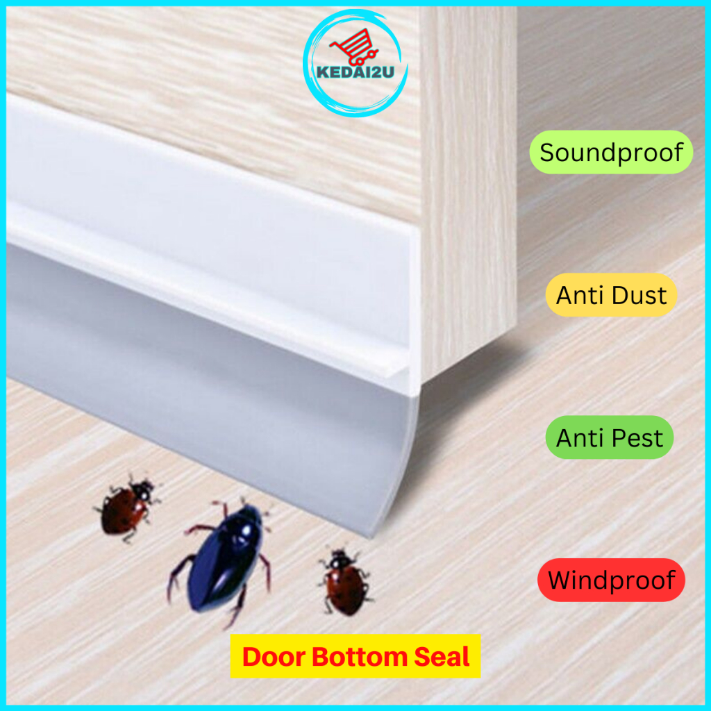 Door Bottom Seal with Tape Cover Door Gap Privacy Block Mosquito