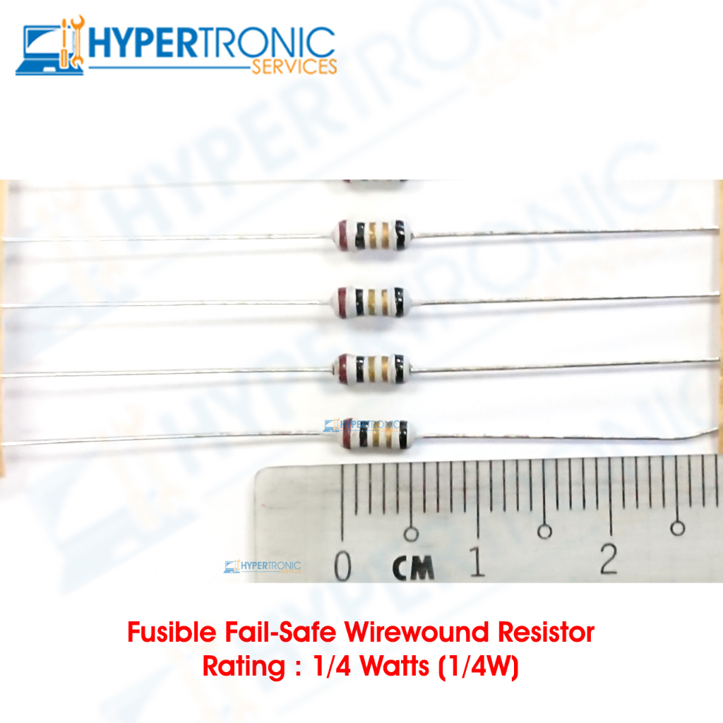 Resistor Fusible Fail Safe Wirewound Resistor 5 0.25W 10 Ohm, 20 Ohm