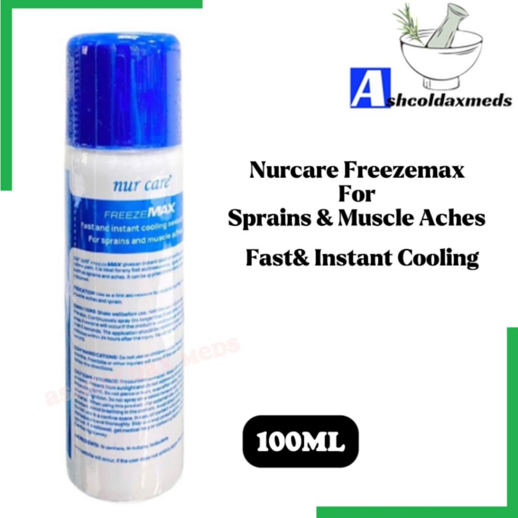 NURCARE FREEZEMAX SPRAY 100ML(EXP08/2027) Ethylchloride spray ...