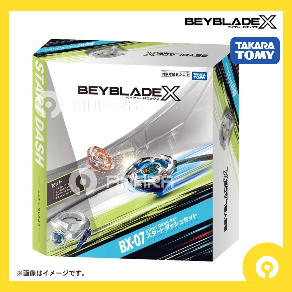 Takara Tomy BEYBLADE X BX-07 Start Dash Set BeybladeX comes with String ...