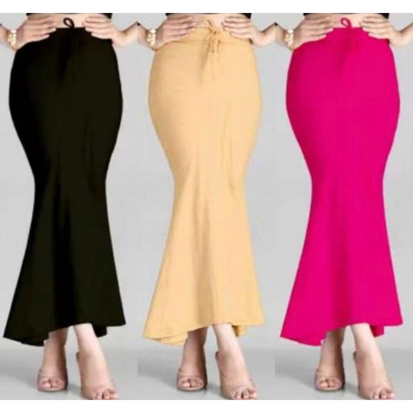 Stretchable Saree Shape Wear / Petticoat - Size L to 2XL