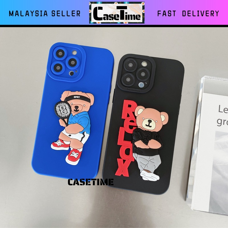 Redmi A1 fon sarung boy cool tennis bear pro camera soft case casing ...