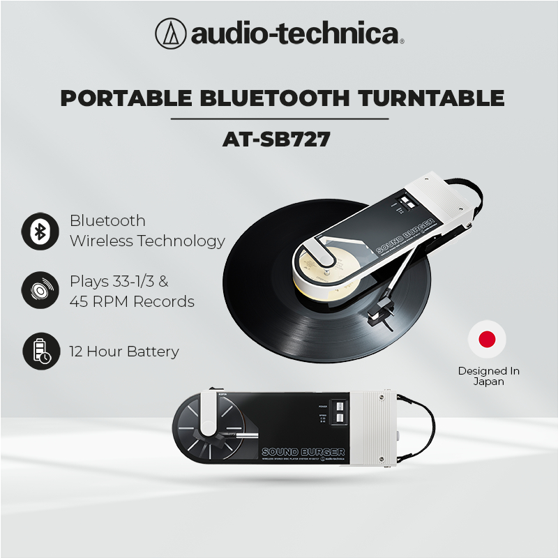 Audio Technica AT-SB727 Sound Burger - Portable Bluetooth Turntable ...