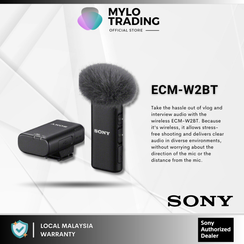 Sony ECM-W2BT Camera-Mount Digital Bluetooth Wireless ECM-W2BT