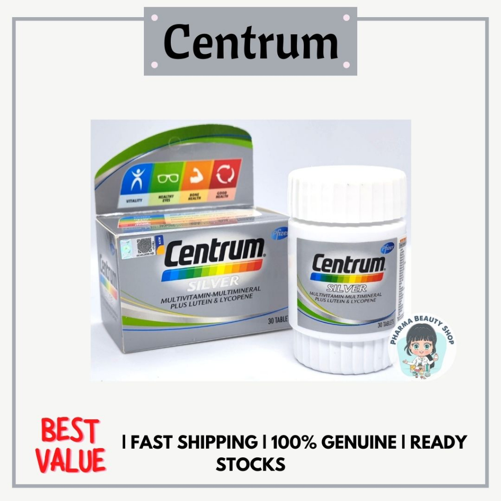 Centrum Silver MultivitaminMultimineral Plus Lutein & Lycopene 30s