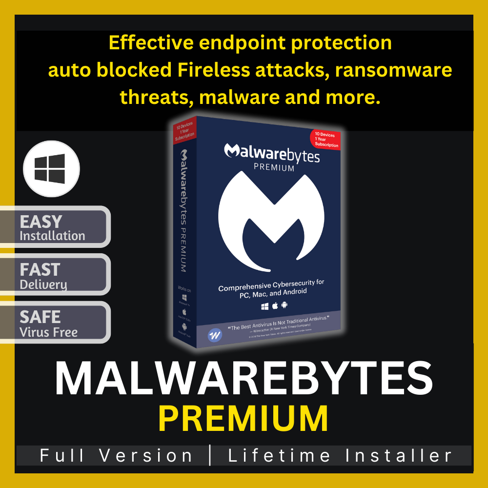 Malwarebytes Premium | For Windows | Full Version | Lifetime Activation ...