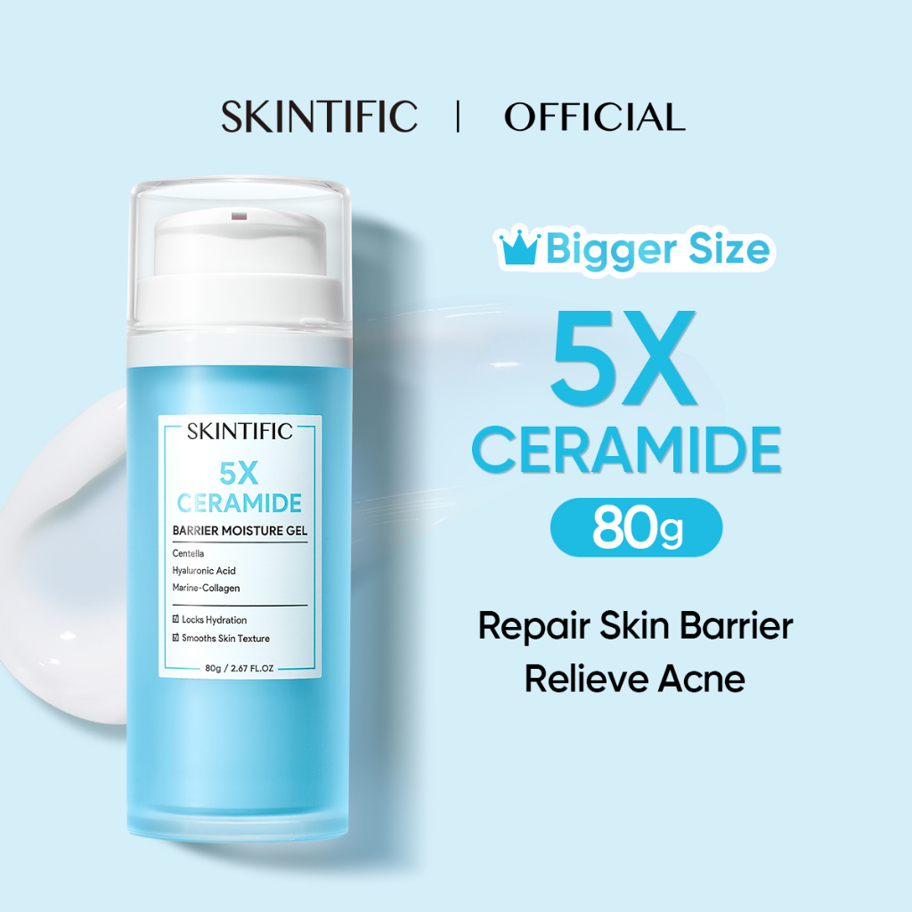 [80g] SKINTIFIC 5X Ceramide Barrier Moisture Cream Ceramide Moisturizer Repair Skin Barrier Face
