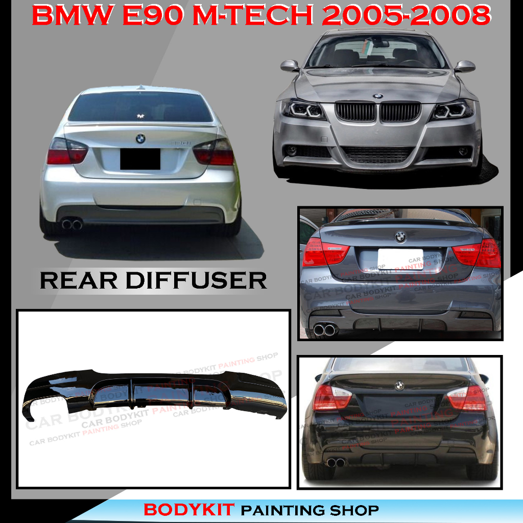BMW 3 SERIES E90 2005-2008 M-TECH LOOK M-PERFORMANCE STYLE REAR BUMPER ...