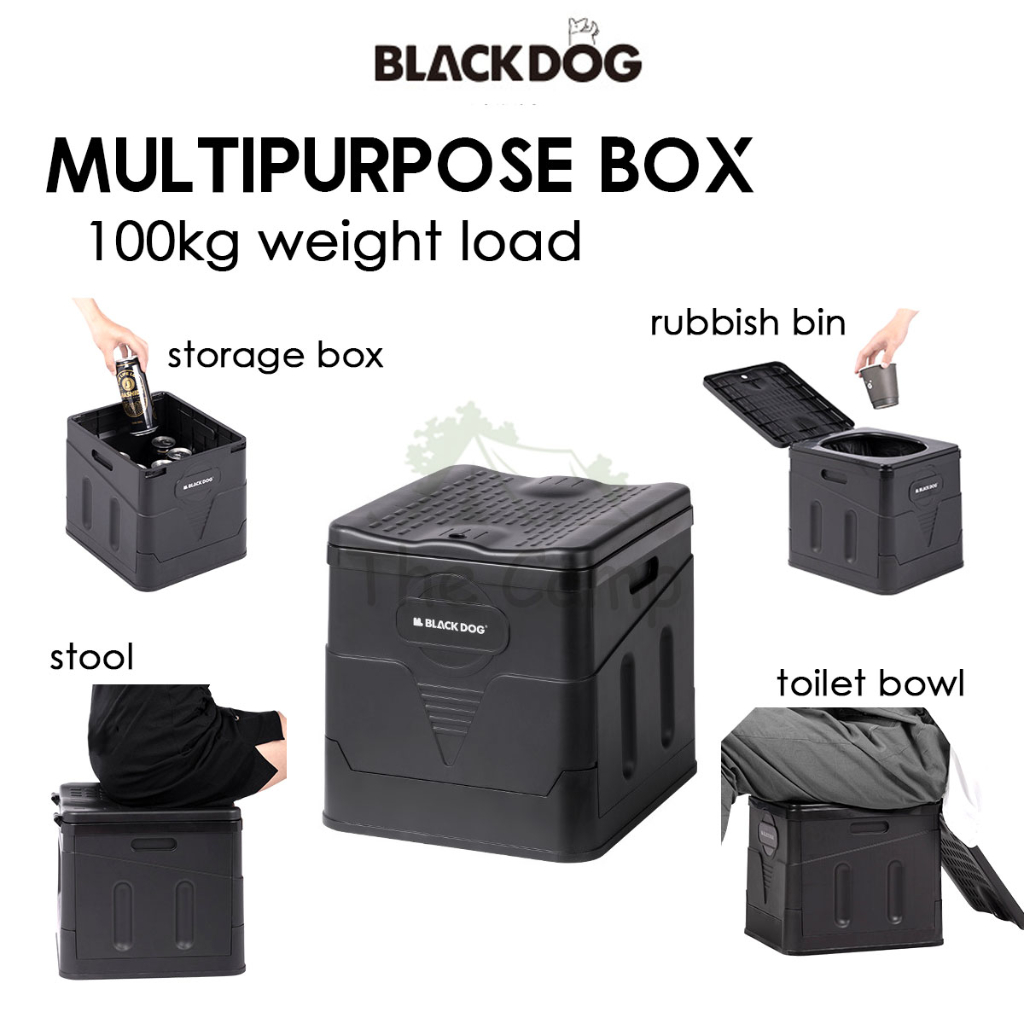 Blackdog Multipurpose Box Camping Folding Portable Toilet Stool Rubbish ...