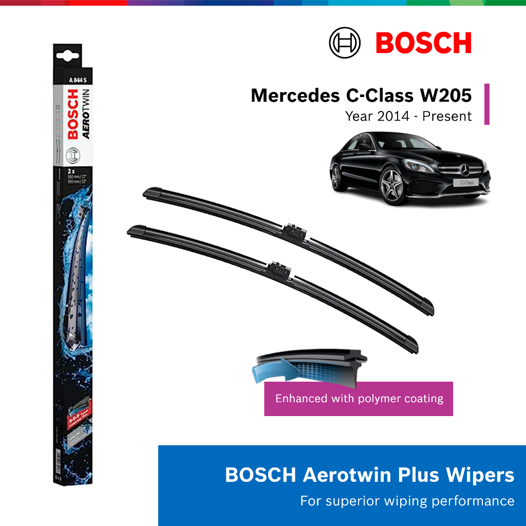 Bosch A844S Aerotwin Plus Wiper Set for Mercedes Benz CClass W205