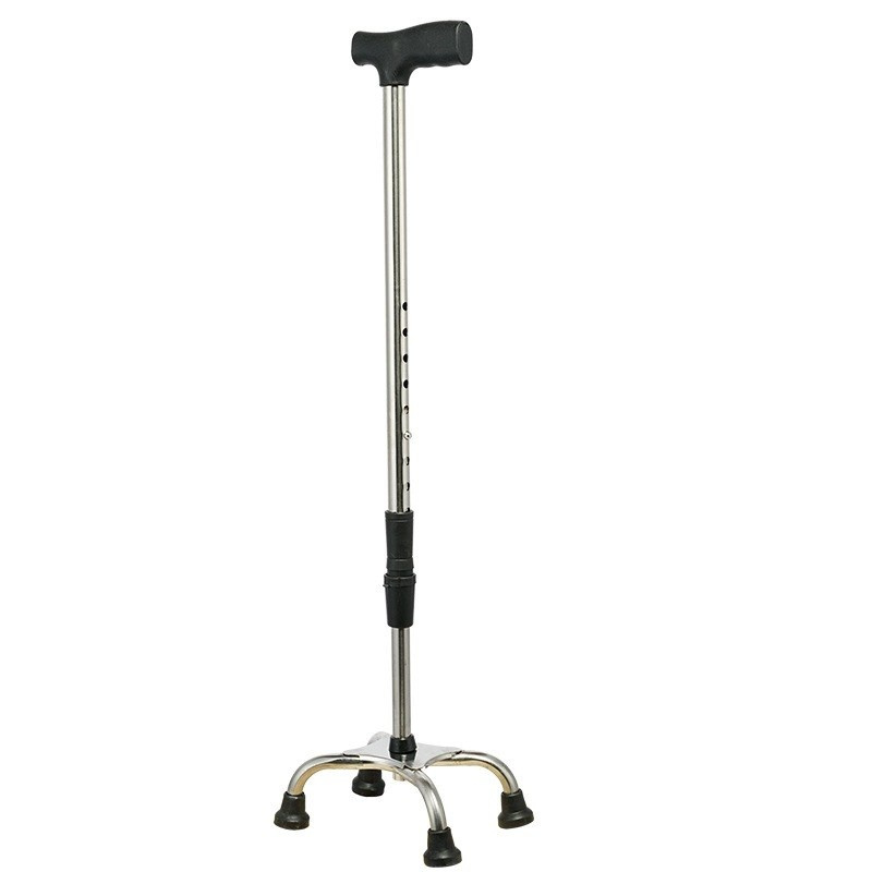 【COD】Stainless Steel Walking Stick Quad Cane Tongkat 4 Kaki Ready