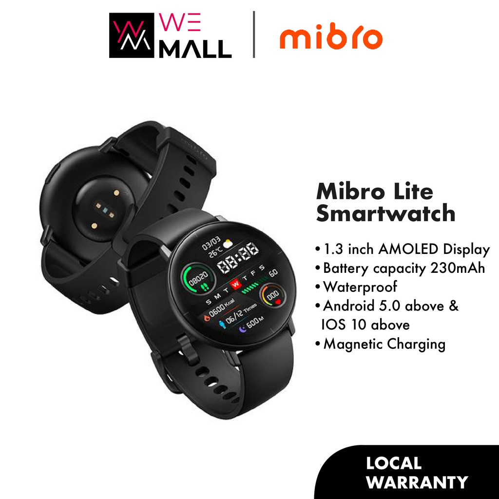 Xiaomi Mibro Lite Smartwatch inch AMOLED Display Screen Ultra-thin Body  Waterproof Bluetooth Fitness Heart Rate