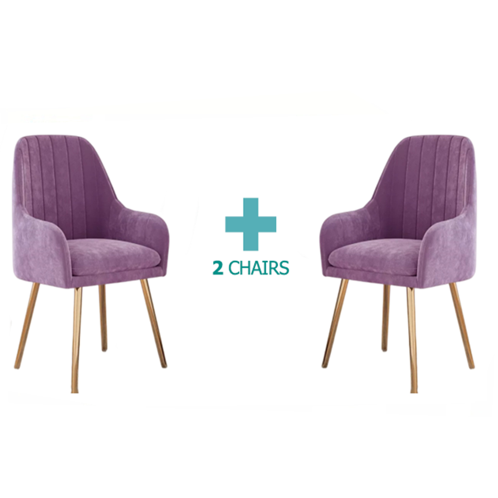 BASIC HOUSE Nordic Dining Chair Make Up Chair With Velvet Material Kerusi Makeup Chair ...