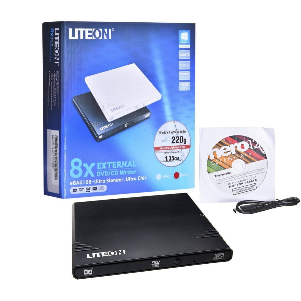 USB External DVD Combo CDRW Burner Drive Dell / Liteon For Mac