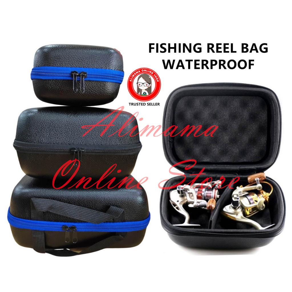 Bag Mesin Pancing Fishing Reel Sponge Hard Case Pouch Bag Spinning Casting  Storage