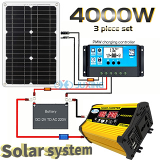 1000w Solar Panel Kit Complete Usb With 40a/60a Solar Controller Solar  Cells For Car Yacht Rv Battery Charger + 30w Solar Panel - Solar Inverters  - AliExpress