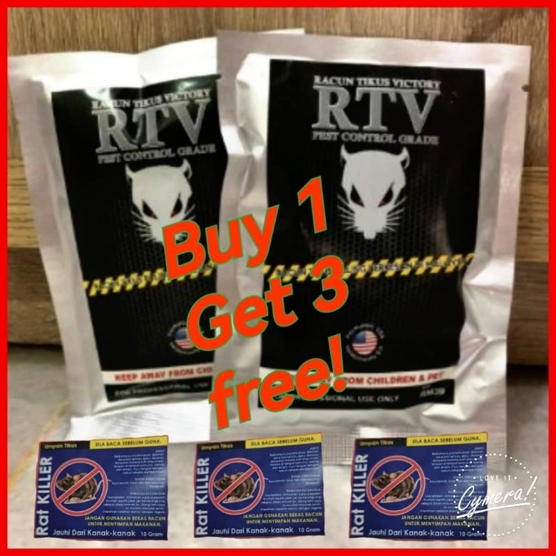 Racun Tikus Victory RTV Original Freegift Racun Berkesan | Shopee Malaysia