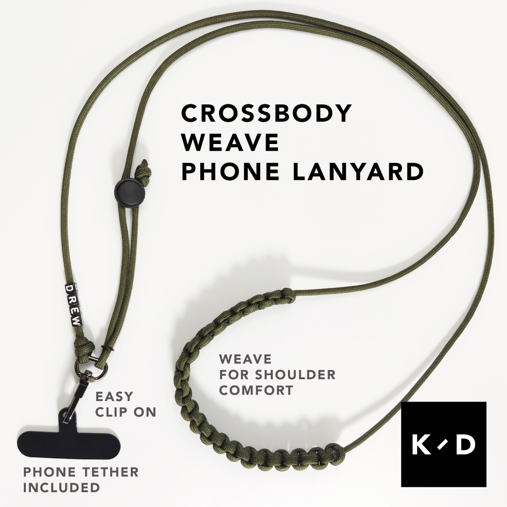 CROSSBODY WEAVE Phone Lanyard Adjustable add name neckk shoulder Strap