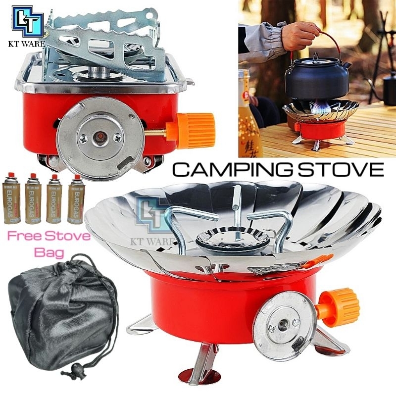 KT WARE MINI GAS STOVE CAMPING STOVE PORTABLE GAS STOVE DAPUR MINI ...