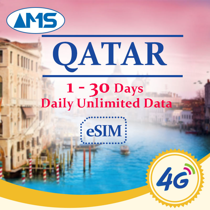 Qatar esim 1-30 Days Daily Unlimited Data Qatar SIM Card for travel ...