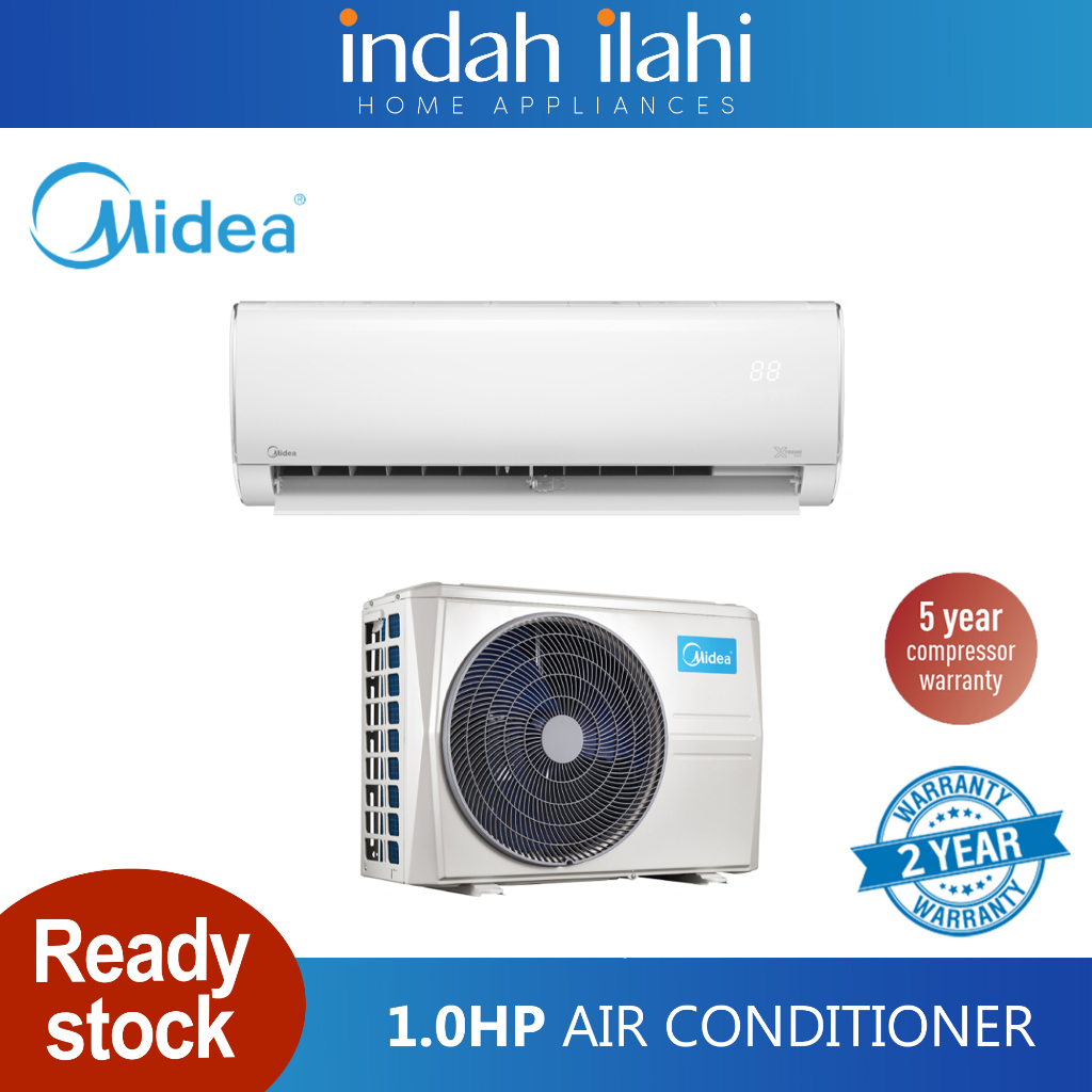 Midea Hp Xtreme Dura Non Inverter Wall Mounted Split Msgd Crn Full Set Shopee Malaysia