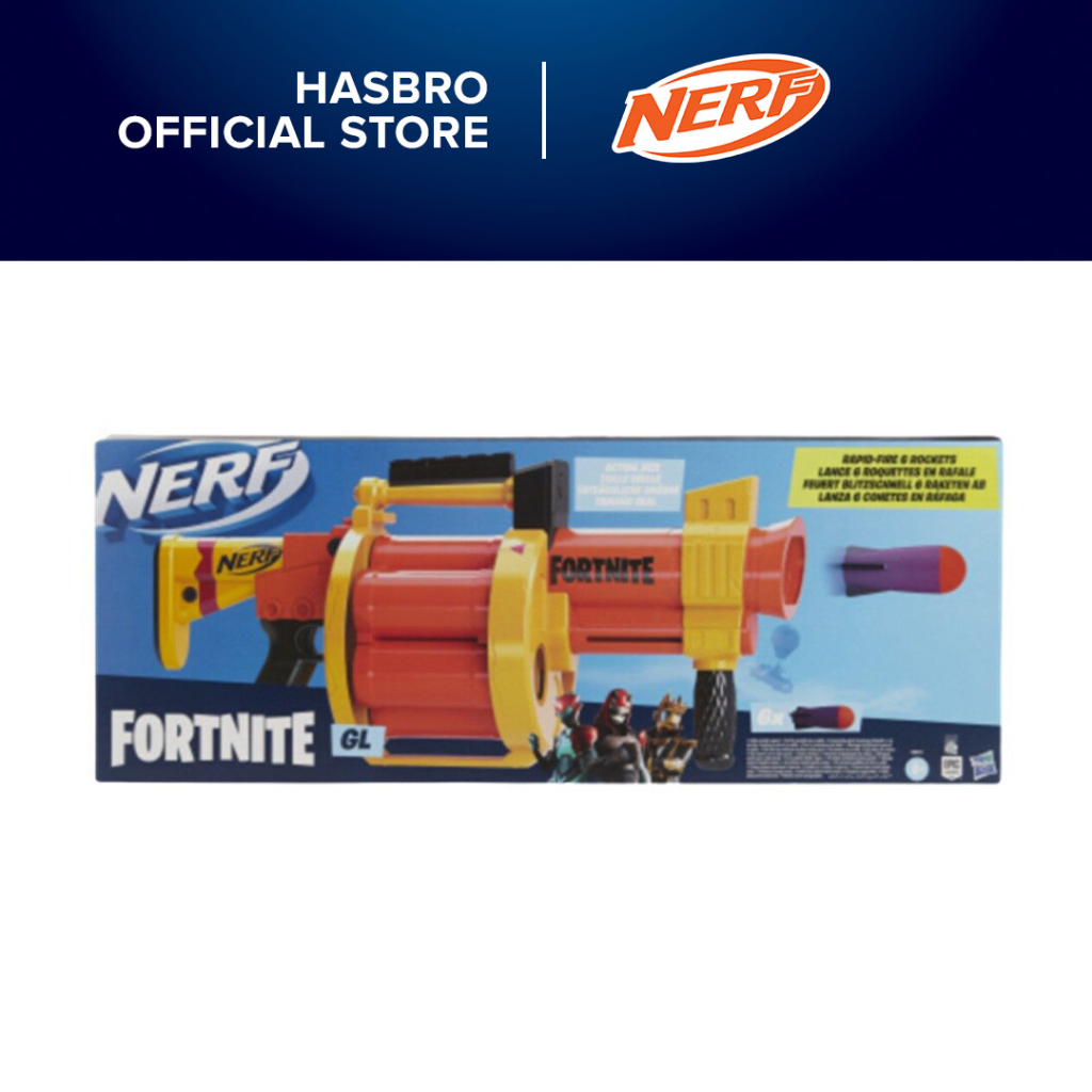 [GWP] Nerf Fortnite GL Rocket-Firing Blaster -- 6-Rocket Drum, Pump-To ...