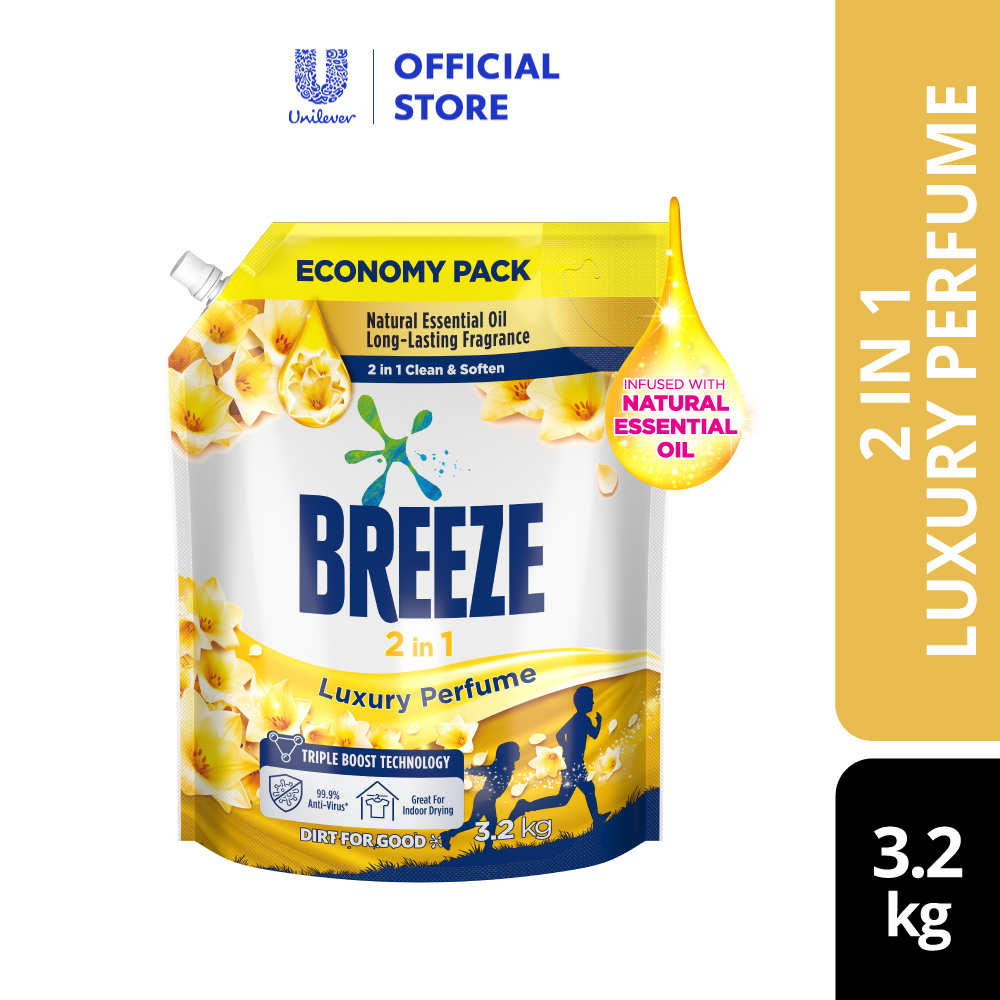 Breeze Liquid Detergent Refill Luxury Perfume (3.2kg) Shopee Malaysia