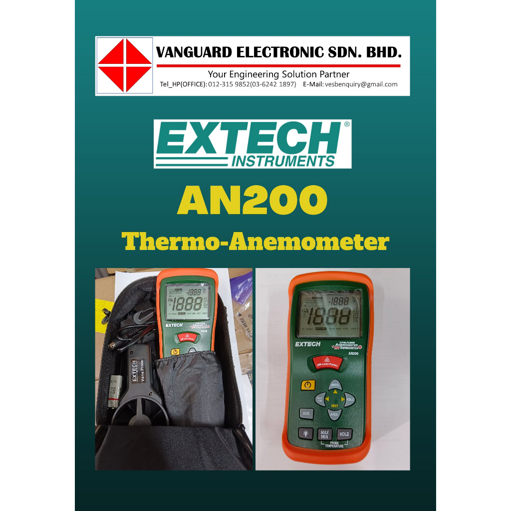 Extech Thermo-Anemometer AN200 | Shopee Malaysia