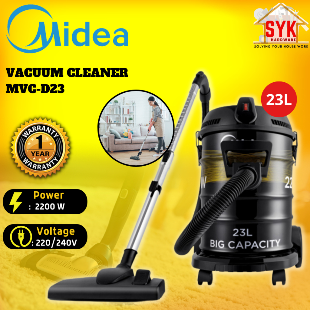 SYK Midea MVC-D23 Vacuum Cleaner Home Floor Appliances Mesin Vakum ...