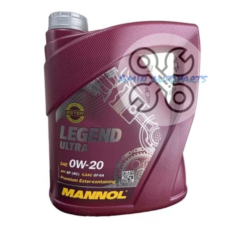 MANNOL LEGEND ULTRA 0W20 7918 FULL SYNTHETIC ENGINE OIL GERMANY 4L ...