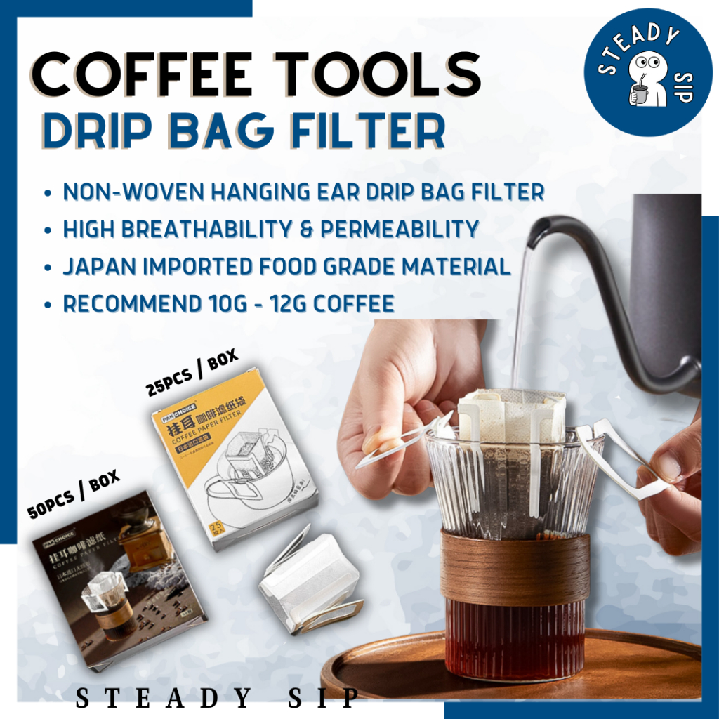 Steady Sip 25PCS/50PCS Drip Coffee Bag Drip Bag Coffee Packaging Filter ...