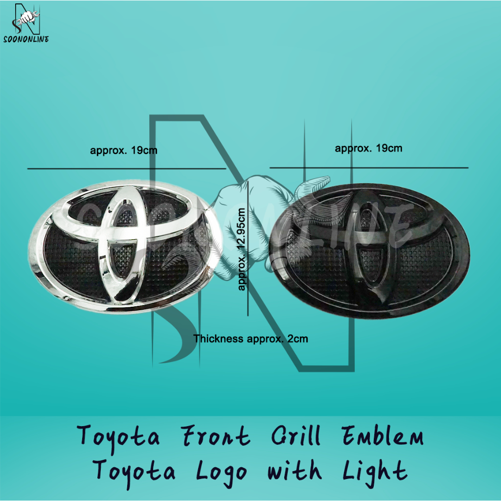 Toyota Front Grill Led Logo Emblem 5D/ Toyota EL Light kit/ Toyota Logo