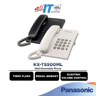 PANASONIC KX-TS500ML Single Line Wall Mountable Phone (White/Black)