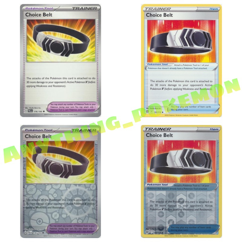 Pokemon Trainer Card- Choice Belt (135/172), (176/193) - NORMAL/REVERSE  HOLO | Shopee Malaysia