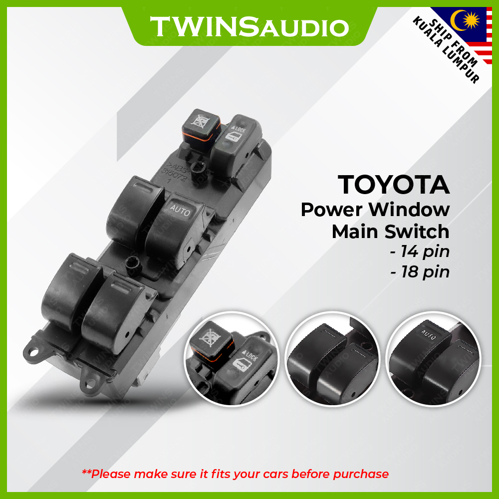TOYOTA Power Window Main Switch Vios / CAMRY / Hilux Vigo 2003 - 2013 ...