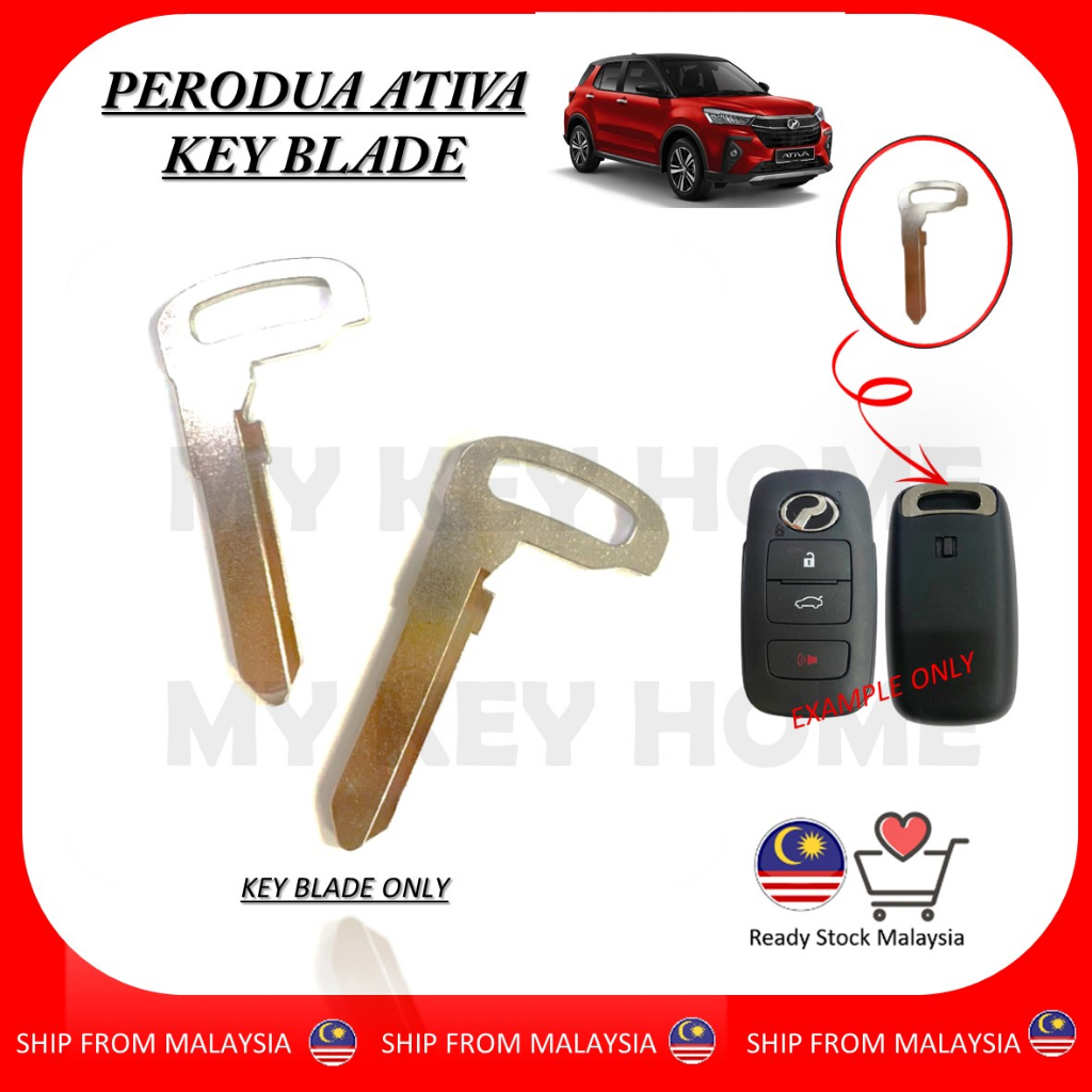 Perodua Ativa Mechanical Emergency Key Blank (price per unit) | Shopee ...