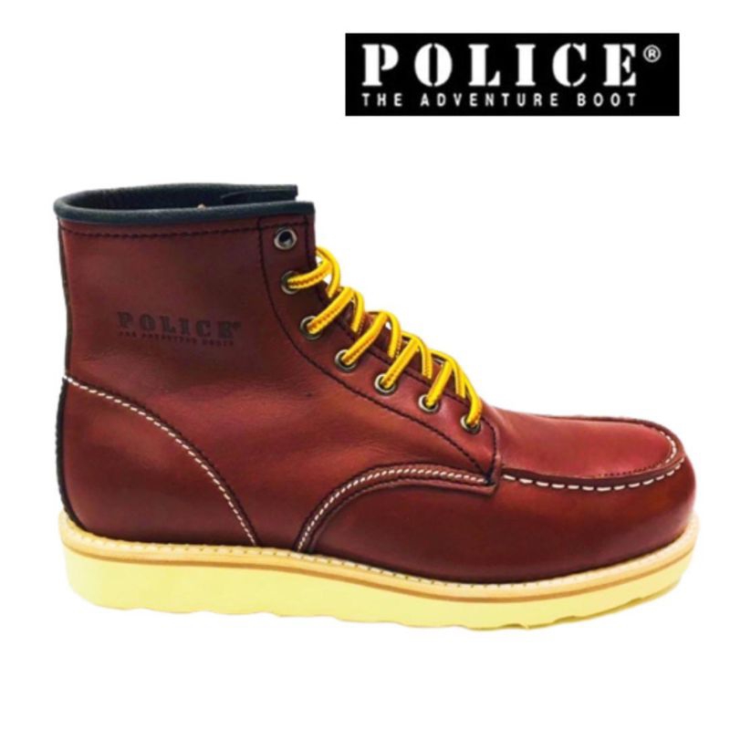 Police Safety Boots with Shoes Lace 91594 Shopee Malaysia