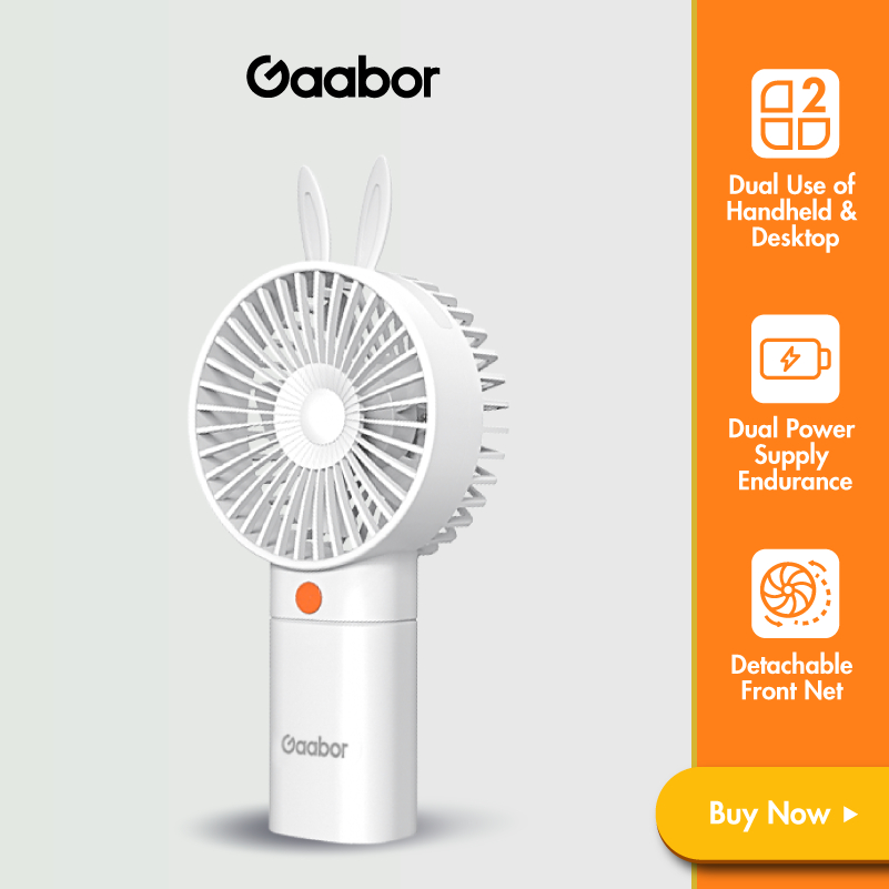 Gaabor Mini Fan Portable Super Fast Charging Long Durability Cool