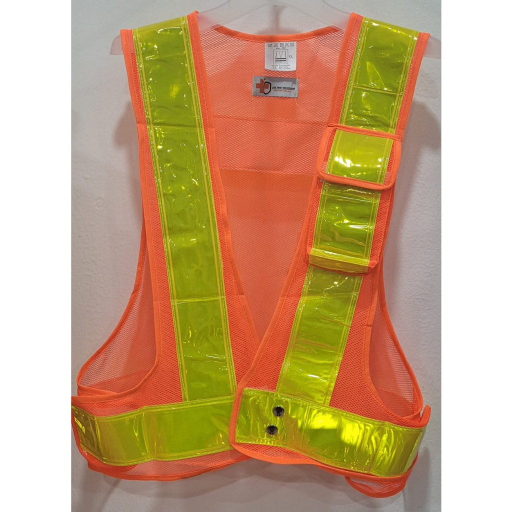 SAFETY VEST V TYPE NETTING WITH POCKET ,High Quality, Size Adjustable ...