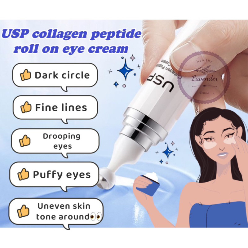 USP collagen eye cream stick roll on massage remove dark circles eye ...