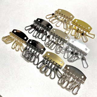 Metal Key Holder Key Row With 6 Snap Hook For DIY Lobster Clasps Clips Bag  Key Ring Hook Keychain Purse Wallet Accessories