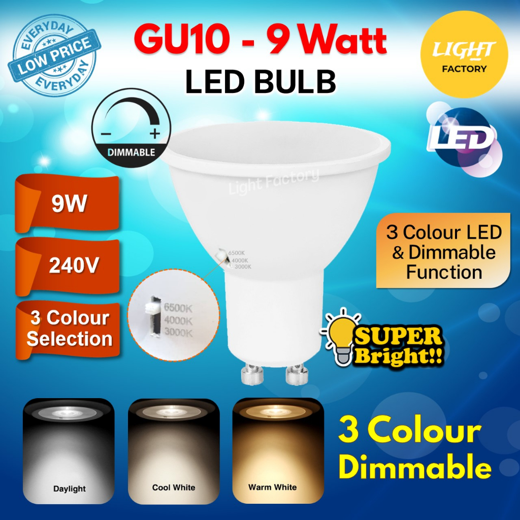【2 YEARS WARRANTY】MR16 Bulb / GU10 LED Bulb 7W 10W Spotlight Eyeball ...