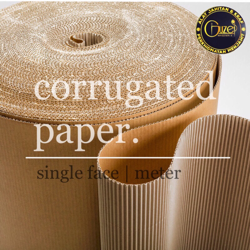 (Meter)Corrugated Paper Roll Single Face Keras dan Bidang Besar 51 inci ...